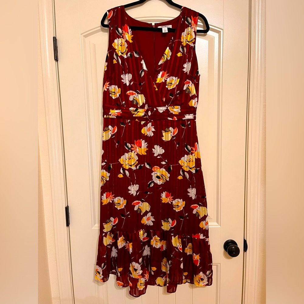 White House Black Market Floral Hi Low Dress